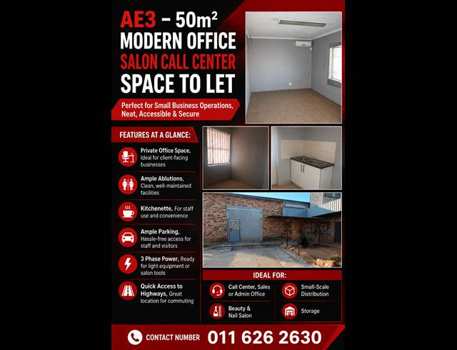 Office property to rent in ANDERBOLT